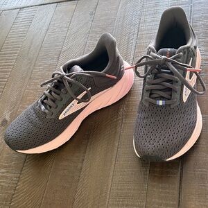 Brooks Women's Charcoal and Light Pink Running Sneakers